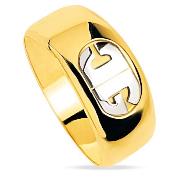 Chevalière  - Or Jaune et Blanc 18k - Personnalisable 2 initiales