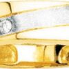 Chevalière homme - Or 9k rhodié - Diamant 0.04ct GH P1 - Personnalisable gravure Extérieur