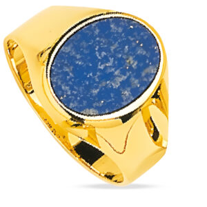 Chevalière homme - Or 18k - Lapis Lazuli