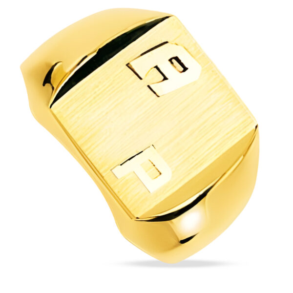 Chevalière homme - Or 18k - Personnalisable 2 initiales