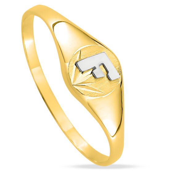 Chevalière homme - Or Jaune et Blanc 18k - Personnalisable 2 initiales