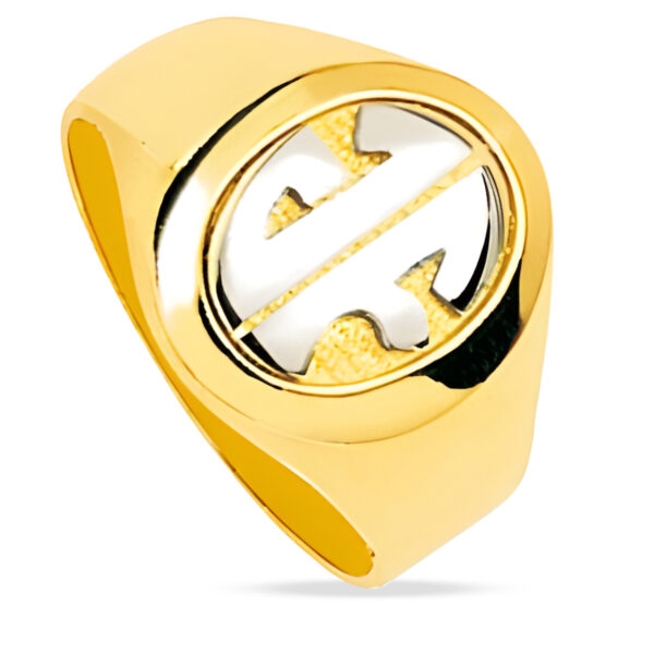 Chevalière homme - Or Jaune et Blanc 18k - Personnalisable 2 initiales