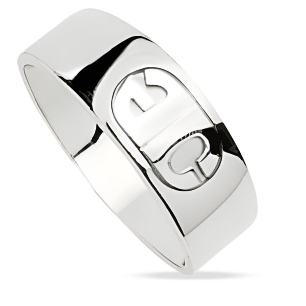 Chevalière homme - Or Blanc 18k - Personnalisable 2 initiales